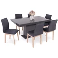 Kép 4/6 - MAGASFÉNYŰ FLÓRA asztal 160(+40)cm - Antracit