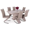 Kép 3/5 - MAGASFÉNYŰ FLÓRA asztal 160(+40)cm - Cappuccino