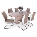 Kép 4/5 - MAGASFÉNYŰ FLÓRA asztal 160(+40)cm - Cappuccino