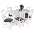 Kép 5/6 - MAGASFÉNYŰ FLÓRA asztal 160(+40)cm - Fehér