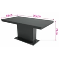 Kép 6/6 - MAGASFÉNYŰ FLÓRA asztal 160(+40)cm - Fehér