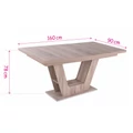 Kép 5/5 - PRÁGA asztal 160(+40)cm - Canterbury