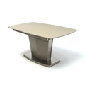 Kép 2/2 - TONI asztal 160(+40)cm - Cappuccino - EDZETT ÜVEGLAPPAL