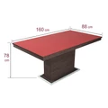 Kép 3/7 - FLÓRA PLUSZ asztal 160(+40)cm - VÁLASZTHATÓ SZÍNEKBEN