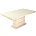 Kép 1/3 - FLÓRA PLUSZ asztal 160(+40)cm - Sonoma Tölgy / Magasfényű Beige