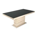 Kép 3/3 - FLÓRA PLUSZ asztal 160(+40)cm - Sonoma Tölgy / Magasfényű Fekete