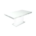 Kép 2/3 - FLÓRA PLUSZ asztal 160(+40)cm - Beton-Fehér / Magasfényű Fehér