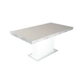 Kép 2/3 - FLÓRA PLUSZ asztal 160(+40)cm - Beton-Fehér / Magasfényű Latte