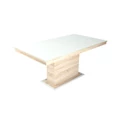 Kép 3/3 - FLÓRA PLUSZ asztal 160(+40)cm - Sonoma Tölgy / Magasfényű Fehér