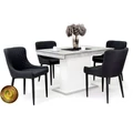 Kép 7/7 - FLÓRA asztal 120(+40)cm - Beton / Fehér