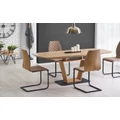 Kép 2/9 - BLACKY asztal 160(+60)cm - Arany Tölgy / Fekete