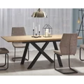 Kép 1/10 - CAPITAL asztal 160(+40)cm - Arany Tölgy / Fekete