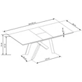Kép 10/10 - CAPITAL asztal 160(+40)cm - Arany Tölgy / Fekete