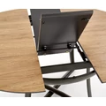 Kép 7/16 - MORETTI asztal 118(+30)cm - Arany Tölgy / Fekete / Antracit