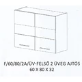 Kép 1/3 - HELGA F/60/80/2A/ÜV-FELSŐ 2 üveg ajtós elem