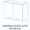 Kép 1/3 - HELGA F/60/80/2A-FELSŐ 2 ajtós elem
