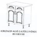 Kép 1/6 - FLÓRA A/80/2A/2F-ALSÓ 2 ajtós 2 fiókos munkalapos elem