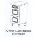 Kép 1/11 - ORSI A/40/3F-ALSÓ 3 fiókos munkalapos elem
