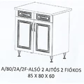 Kép 1/11 - ORSI A/80/2A/2F-ALSÓ 2 ajtós 2 fiókos munkalapos elem