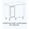 Kép 1/5 - ALÍZ A/100/1A/S-ALSÓ 1 ajtós sarok munkalapos elem JOBBOS