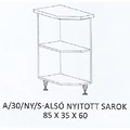 Kép 1/10 - ANIKÓ A/30/NY/S-ALSÓ munkalapos nyitott sarok elem BALOS