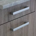 Kép 4/6 - ANIKÓ 200 cm konyhabútor 1M+1CS Mosogató ÚJ Trüffel színben + Beton színű munkalap