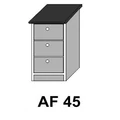 Kép 1/8 - LAURA AF45-ös 3 fiókos munkalapos elem