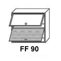 Kép 1/8 - LAURA FF 90-es alul üveges felnyílós elem