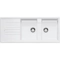 Kép 1/7 - BLANCO Zia 8 S kétmedencés + csepegtetős silgránit mosogató - Fehér