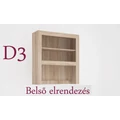 Kép 3/3 - DANY Tálaló / D3 felső vitrines elem - Sonoma Tölgy