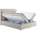 Kép 4/7 - DORMAN Boxspring franciaágy 180x200 cm - Krém Mono 231