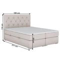 Kép 3/7 - ESHLY Boxspring franciaágy 160x200 cm - Bézs Mono 232