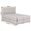 Kép 3/7 - ESHLY Boxspring franciaágy 180x200 cm - Bézs Mono 232