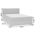 Kép 3/13 - FERATA KOMFORT Boxspring franciaágy 120x200 cm - Világosszürke Colet 04