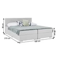 Kép 3/16 - FERATA KOMFORT Boxspring franciaágy 160x200 cm - Világosszürke Colet 04