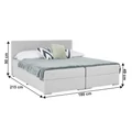 Kép 3/16 - FERATA KOMFORT Boxspring franciaágy 180x200 cm - Világosszürke Colet 04