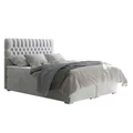 Kép 2/6 - FONDA Boxspring franciaágy 160x200 cm - Világosszürke Mono 244