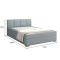 Kép 3/4 - RIANA komfortos BOXSPRING franciaágy 120x200 - Colet mentol 83