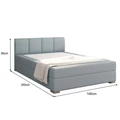 Kép 4/4 - RIANA komfortos BOXSPRING franciaágy 140x200 - Colet mentol 83
