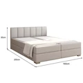Kép 3/4 - RIANA komfortos BOXSPRING franciaágy 160x200 - Colet világosszürke 04
