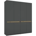 Kép 1/2 - BOSS 180 cm nyílóajtós gardrób - Matt Sötétszürke / Artisan Tölgy