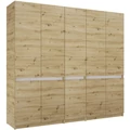 Kép 1/2 - BOSS 225 cm nyílóajtós gardrób - Artisan Tölgy / Fehér Tölgy