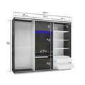 Kép 3/4 - MIRROR 239 cm tükrös TV-s gardrób - VÁLASZTHATÓ SZÍNEKBEN