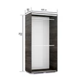 Kép 2/7 - Tolóajtós Gardrób Sarokelem 4db polccal 100 cm  - Canyon Tölgy