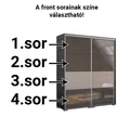 Kép 3/5 - BOND 140 cm magasfényű gardrób - VÁLASZTHATÓ SZÍNEKBEN