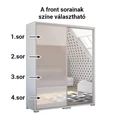 Kép 3/4 - BOND 160 cm magasfényű gardrób 1 TÜKÖRREL - VÁLASZTHATÓ SZÍNEKBEN