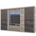 Kép 1/3 - BOND 2BL/2MF 318 cm TV-s gardrób - San Remo / Magasfényű Antracit