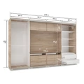 Kép 3/4 - LUX 318 cm TV-s gardrób - VÁLASZTHATÓ SZÍNEKBEN