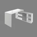 Kép 3/4 - NOE NEW Sarok számítógépasztal - Fehér / Beton