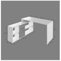 Kép 4/4 - NOE NEW Sarok számítógépasztal - Fehér / Beton